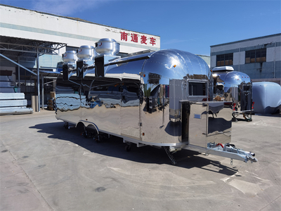customized commercial Airstream model food trailer, US. standard stainless steel food truck