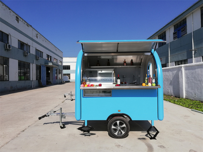 French standard ice cream ball trailer hard ice cream cart