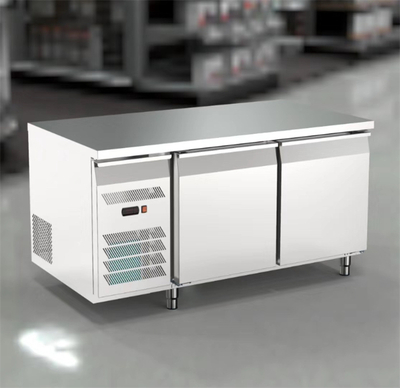 Installed under bench refrigerator full stainless steel