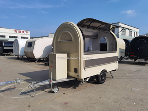 YF1-28 Compact Beige Food Trailer: Ready for Your Business!